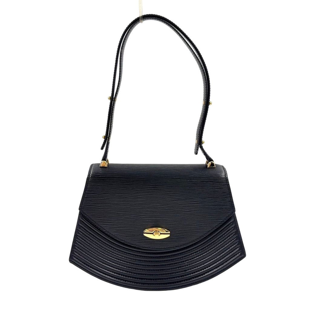 Louis Vuitton Epi Noir Leather Black Shoulder Bag Gold