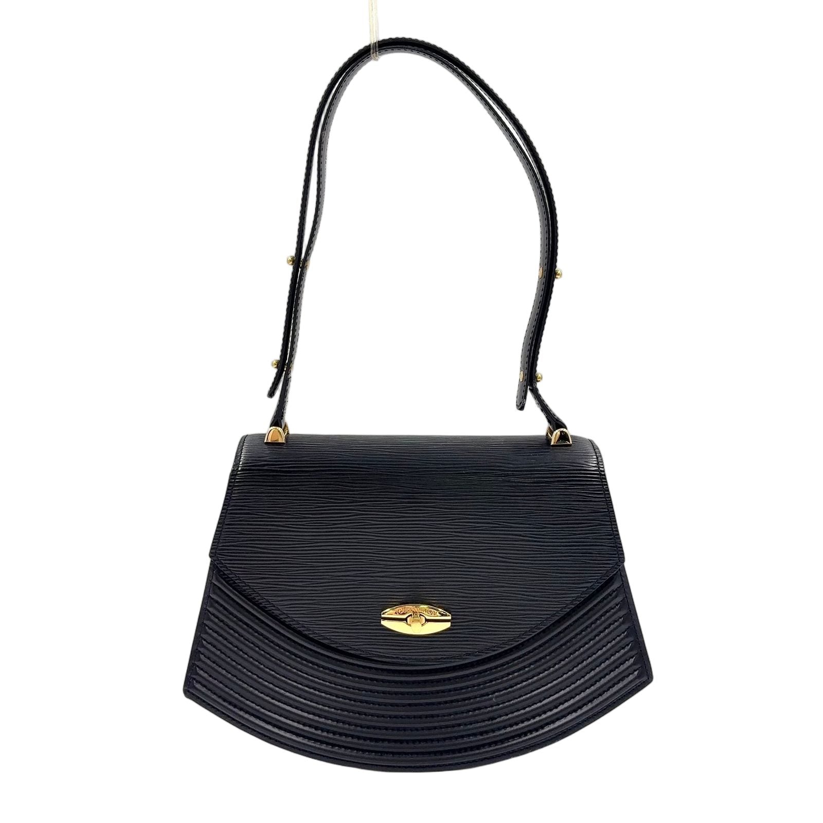 Louis Vuitton Epi Noir Leather Black Shoulder Bag Gold