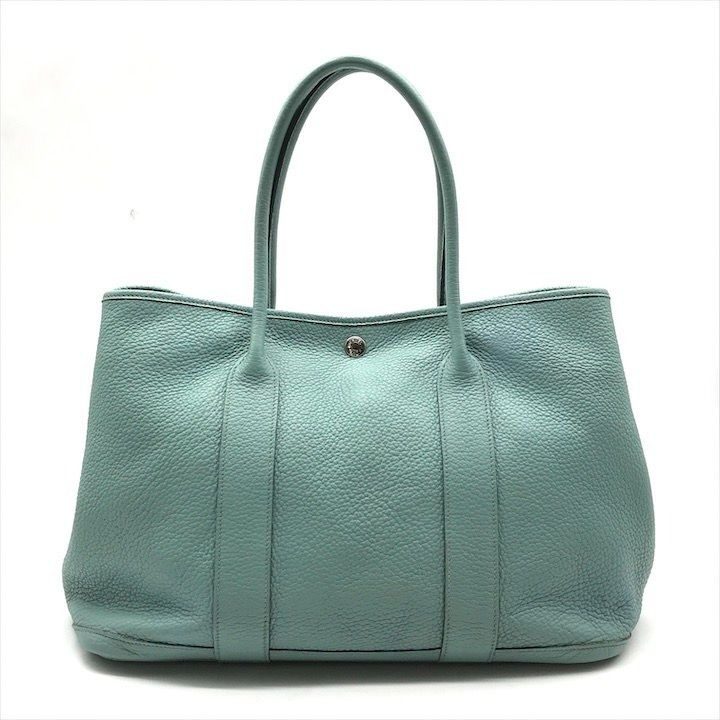 Hermes Garden Party PM Negonda Tote Purse Blue
