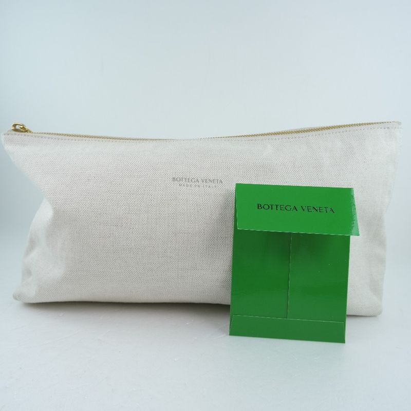 Bottega Veneta Bag-in Bag Canvas Beige Pouch — view 7