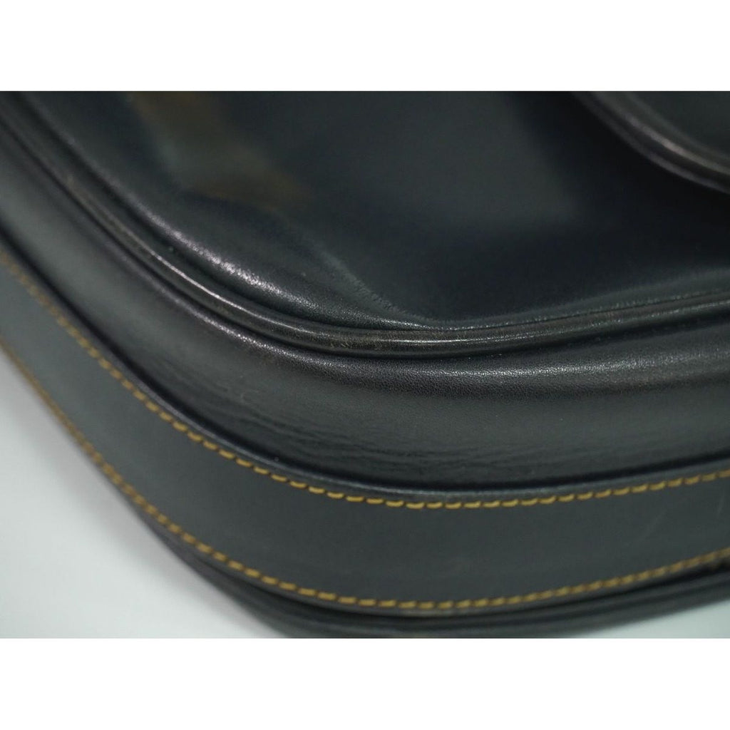 Gucci Interlocking Vintage Shoulder Bag Pochette Leather Navy — view 7