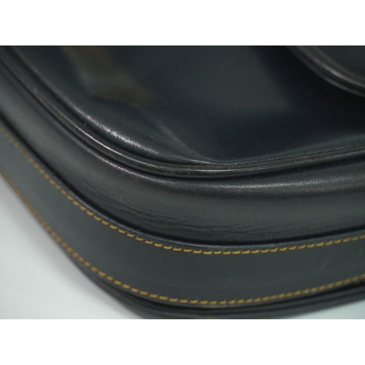 Gucci Interlocking Vintage Shoulder Bag Pochette Leather Navy — view 7