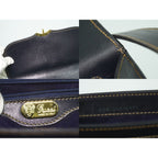 Gucci Interlocking Vintage Shoulder Bag Pochette Leather Navy — view 9