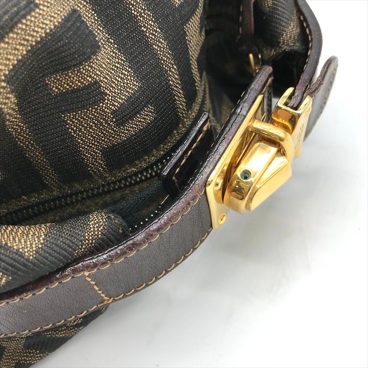 Fendi Zucca All Over Pattern Pouch Vanity Hand Purse — view 6