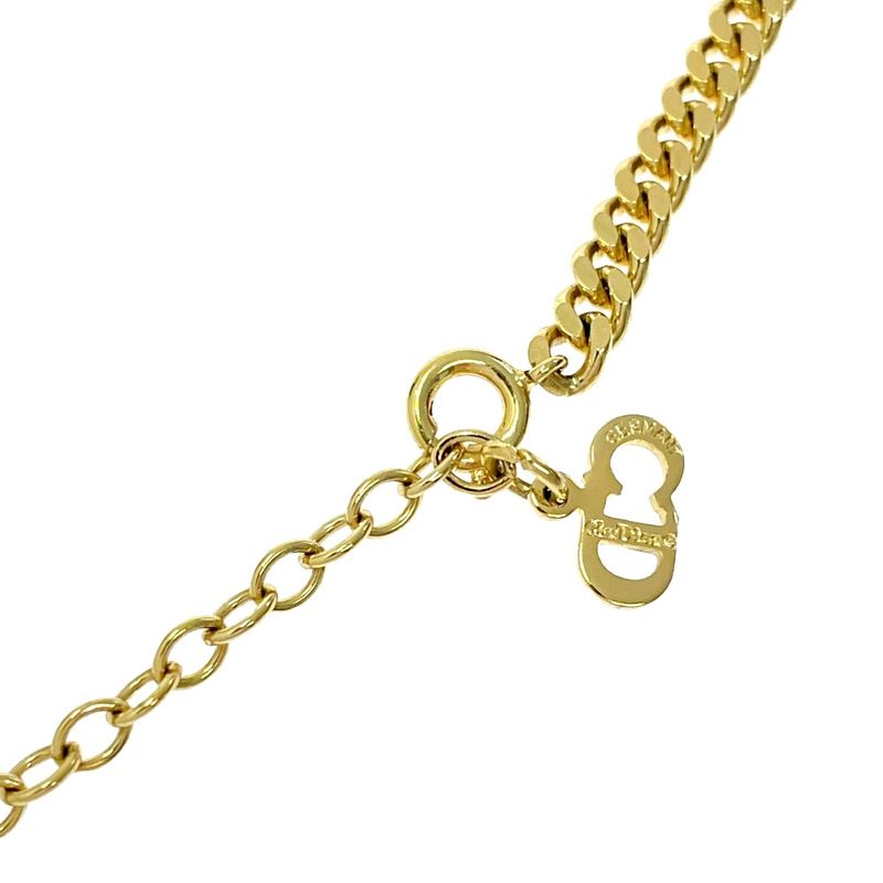 Christian Dior GP CD Logo Necklace Gold — view 6