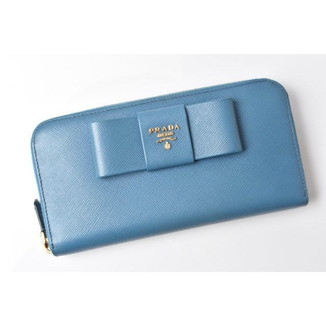 Prada Wallet Long 1 Ml506 Saffiano Fiocco Shape Pressed Leather — view 2