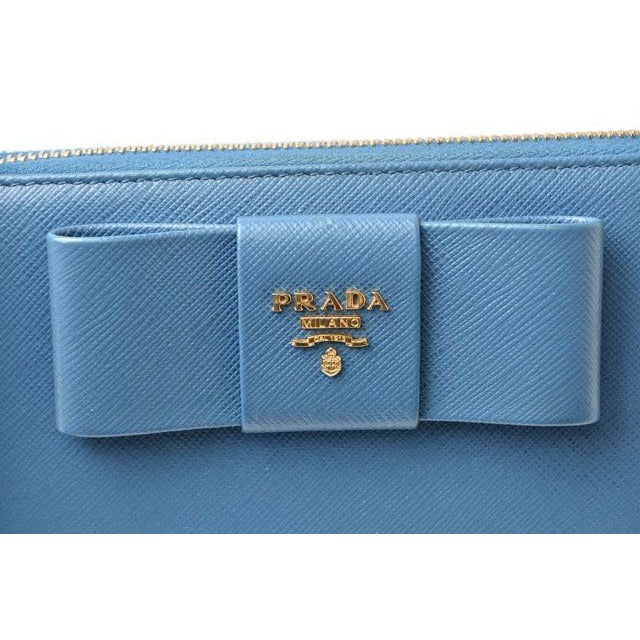 Prada Wallet Long 1 Ml506 Saffiano Fiocco Shape Pressed Leather — view 4