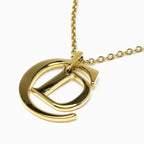 Dior Necklace CD Logo Gold Pendant