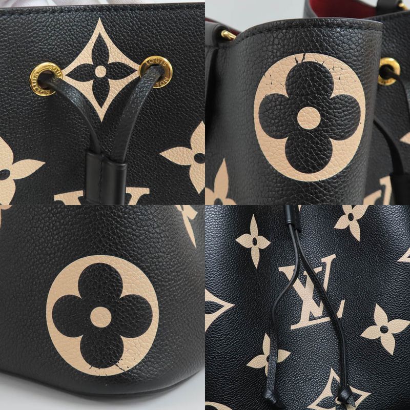 Louis Vuitton Neo Noe MM Bicolor Monogram Empreinte Black Handbag — view 9