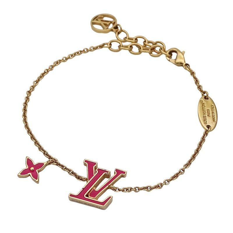 Louis Vuitton Bracelet Iconic Gold Pink M1138