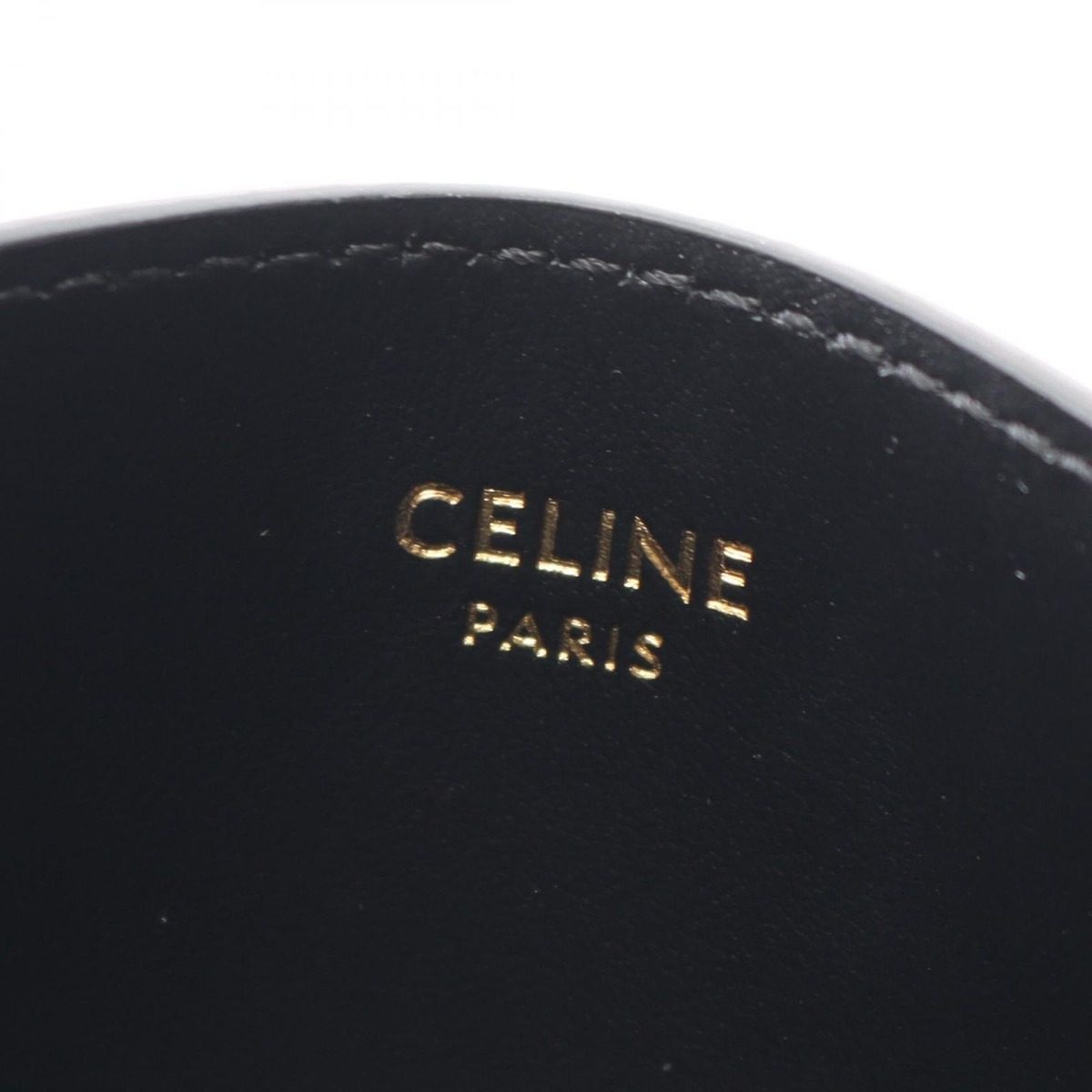 Celine Card Case Triomphe Black Leather — view 4
