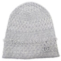 Chanel 16 B Cashmere Coco Mark Fringe Design Lame Thread Beanie Knit Cap