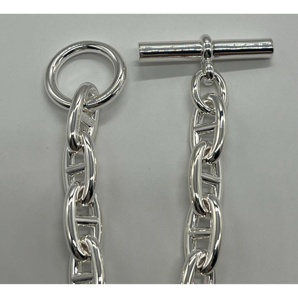 Hermes Chaine D'ancre Gm13 Frame Bracelet SV 925 — view 4