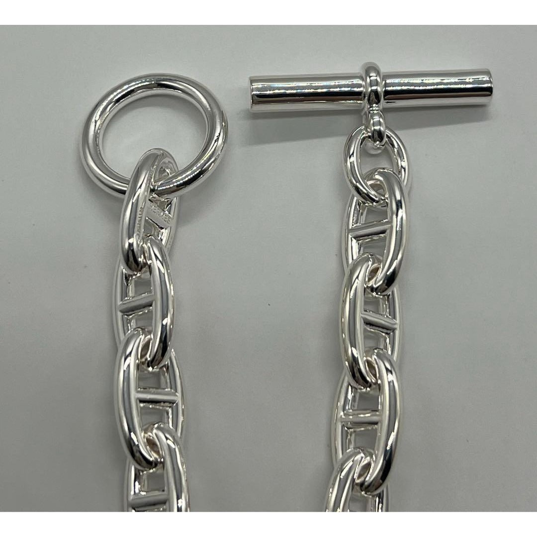 Hermes Chaine D'ancre Gm13 Frame Bracelet SV 925 — view 4