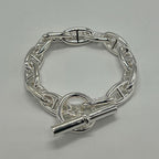 Hermes Chaine D'ancre Gm13 Frame Bracelet SV 925
