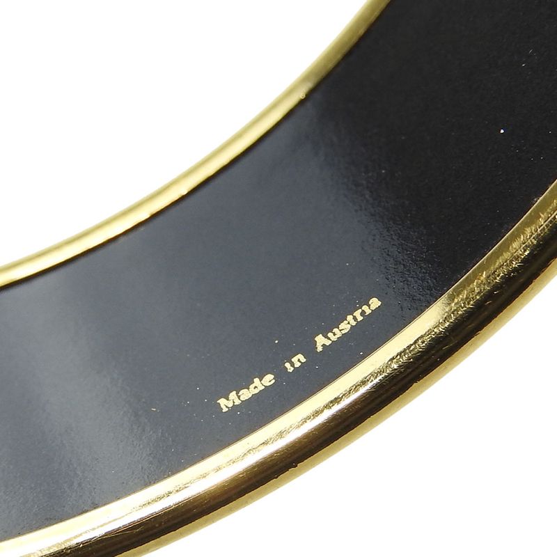 Hermes Bracelet Emile GM Metal Cloisonne Multicolor Black Pink Gold Hardware — view 7