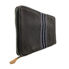 Hermes Wallet Fourre Tout Purse GM Canvas Black Gray Silver — view 2