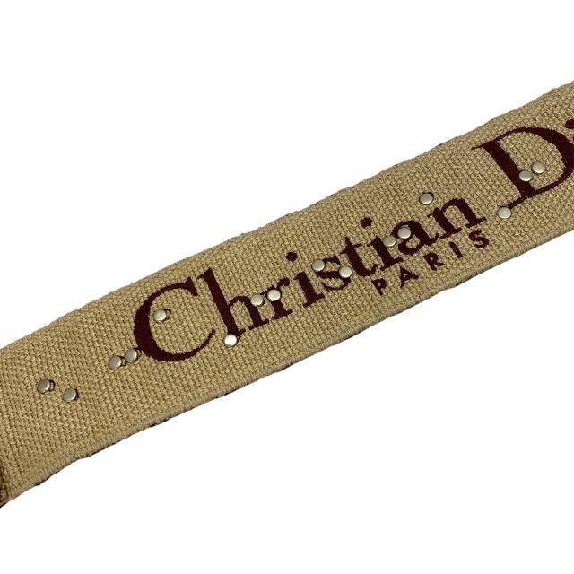 Dior S8520 Ctzq Medallion Oblique Shoulder Strap Bag Canvas Bordeaux Beige — view 7