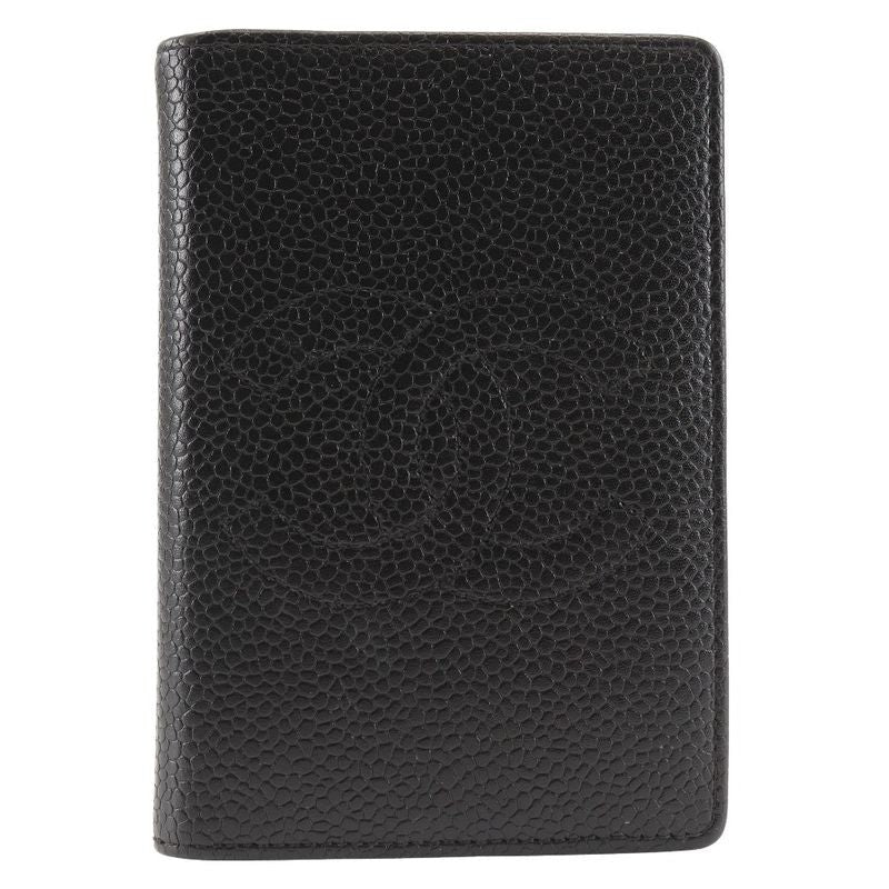 Chanel Coco Mark Card Case Caviar Leather Black Business Holder