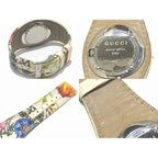 Gucci 104 Quartz Watch Limited Flora Satin Flower Silver SS — view 2
