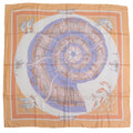 Hermes Carre 90 Friends of the Sea Compagnons de Mer Silk Orange Pastel Purple