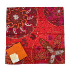 Hermes Scarf Carre 90 100% Silk Offrandes Dun Jour Flower Offering Red Box