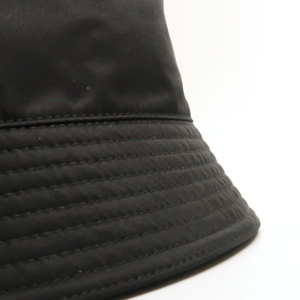 Prada Bucket Hat 1 Hc137 2 DMI Re-Nylon M Size Triangle Plate — view 4