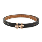 Hermes Belt Gallopin Surmer Black Gold Pink 90