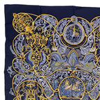 Hermes Scarf Silk Carre 90 la Charmante Aux Animaux Animal Paradise Purple — view 2