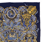 Hermes Scarf Silk Carre 90 la Charmante Aux Animaux Animal Paradise Purple — view 3