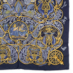 Hermes Scarf Silk Carre 90 la Charmante Aux Animaux Animal Paradise Purple — view 5