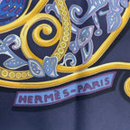 Hermes Scarf Silk Carre 90 la Charmante Aux Animaux Animal Paradise Purple — view 7
