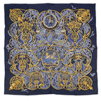 Hermes Scarf Silk Carre 90 la Charmante Aux Animaux Animal Paradise Purple
