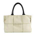 Bottega Veneta Arco Medium Tote Bag Intrecciato Beige White Canvas — view 2