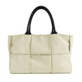 Bottega Veneta Arco Medium Tote Bag Intrecciato Beige White Canvas