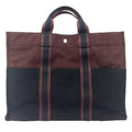 Hermes Tote Bag Fourre Tout MM Bordeaux and Black