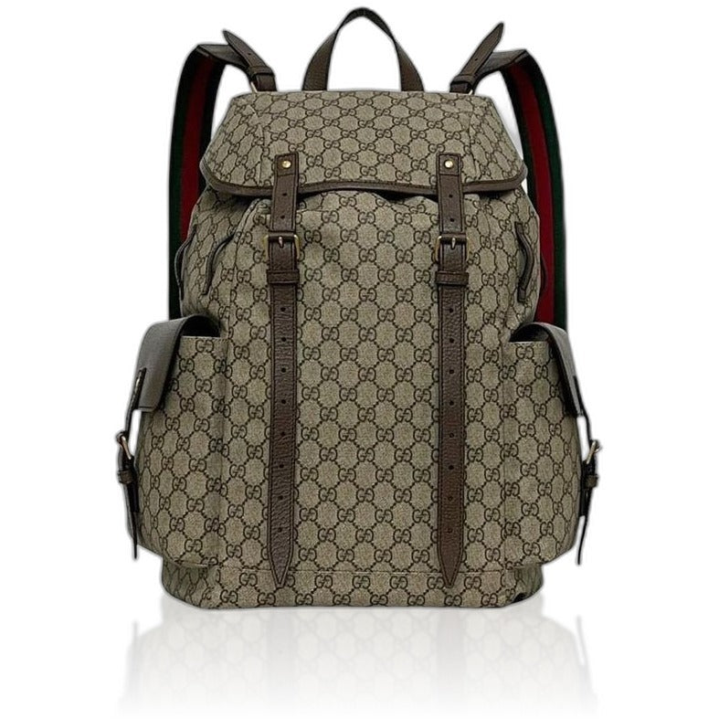Gucci Backpack Beige Brown GG Supreme Sherry
