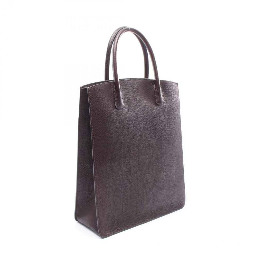 Hermes Tote White Bath Up Ebene Leather Brown — view 2