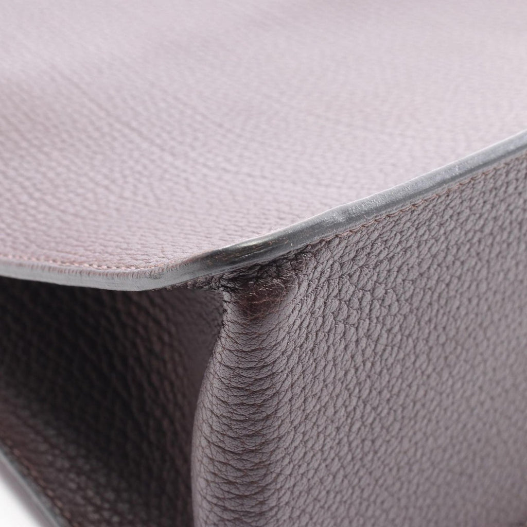 Hermes Tote White Bath Up Ebene Leather Brown — view 6