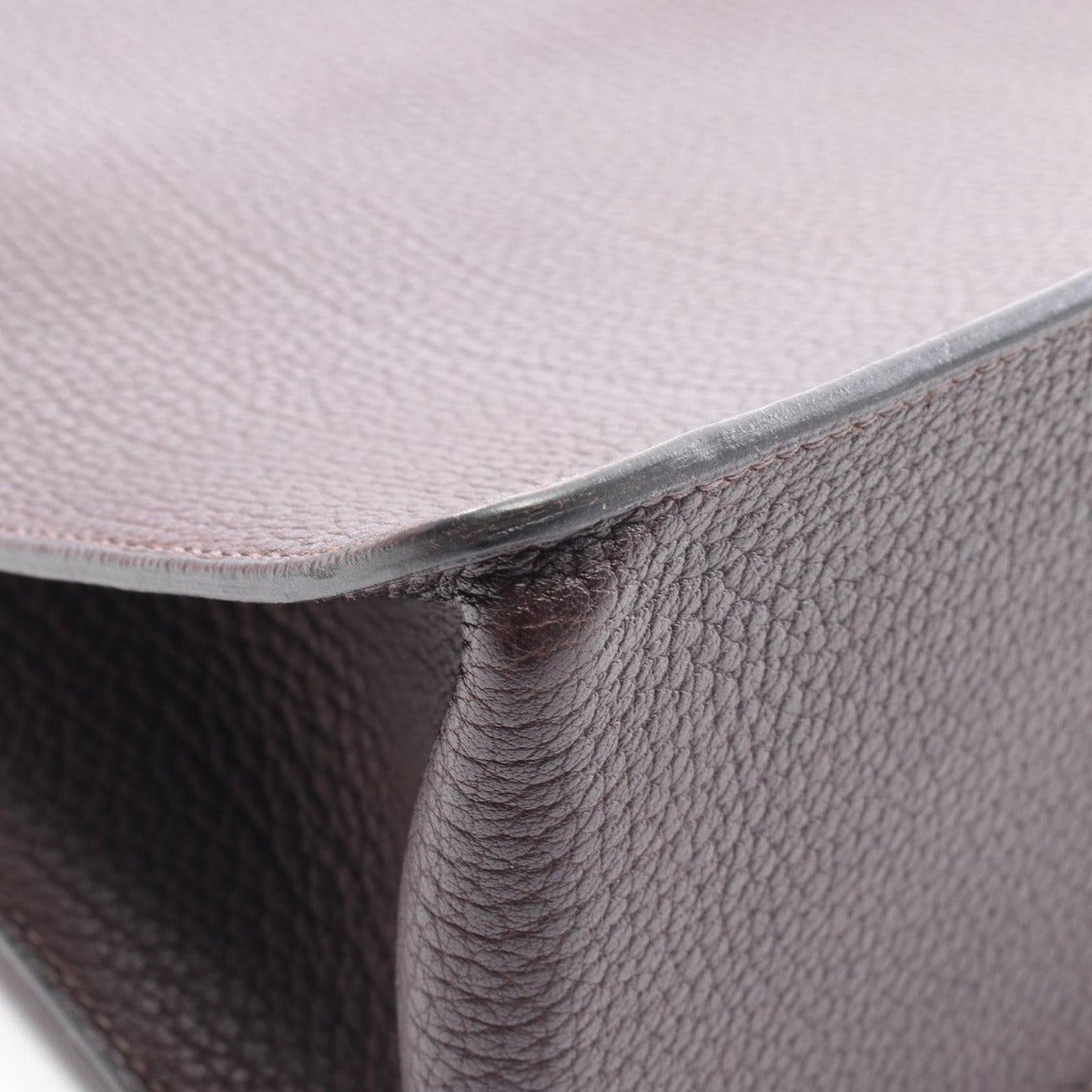 Hermes Tote White Bath Up Ebene Leather Brown — view 6