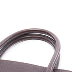 Hermes Tote White Bath Up Ebene Leather Brown — view 8