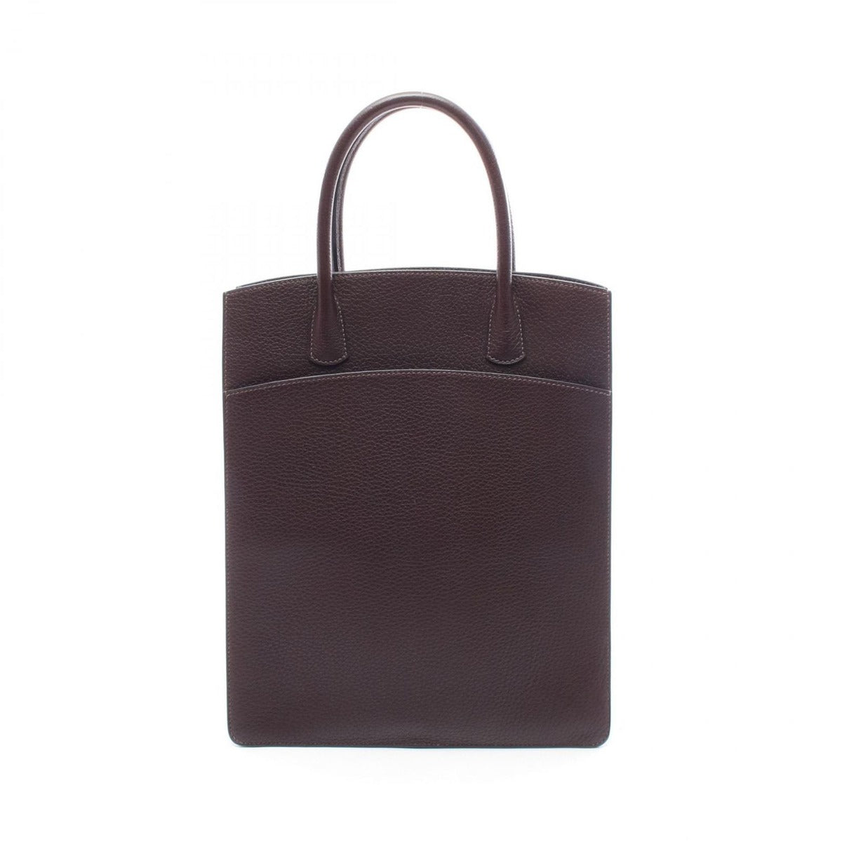Hermes Tote White Bath Up Ebene Leather Brown