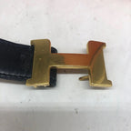 Hermes Belt Leather Black Gold Formal Suit — view 7