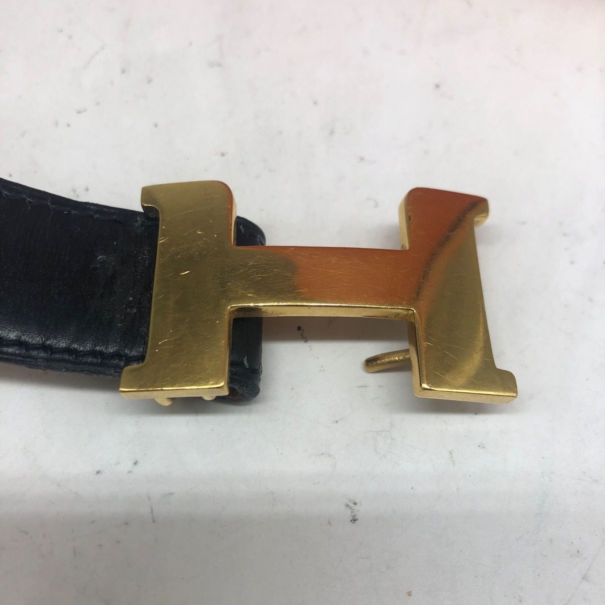 Hermes Belt Leather Black Gold Formal Suit — view 8