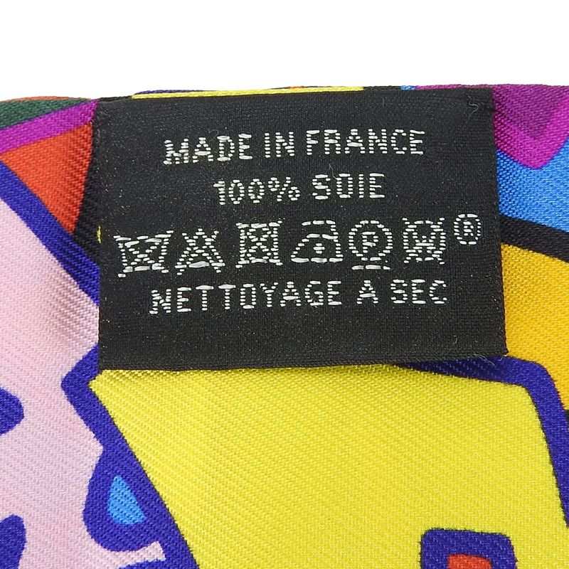 Hermes Twilly Scarf 100% Silk Blue Green Orange Multi Small Accessories — view 6