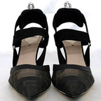 Fendi Mesh Suring Back Shoes High Heel Black — view 4