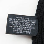Chanel Cashmere Writing Logo Embroidery Sequin Knit Scarf Shawl Black — view 6