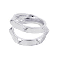 Hermes Ring Cl De-h Double Round Silver 53