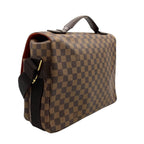 Louis Vuitton Broadway Damier Ebene Leather Brown Shoulder Bag Gold — view 2