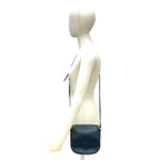 Gucci Vintage GG Logo Leather Shoulder Bag Pochette Crossbody Navy Red — view 2